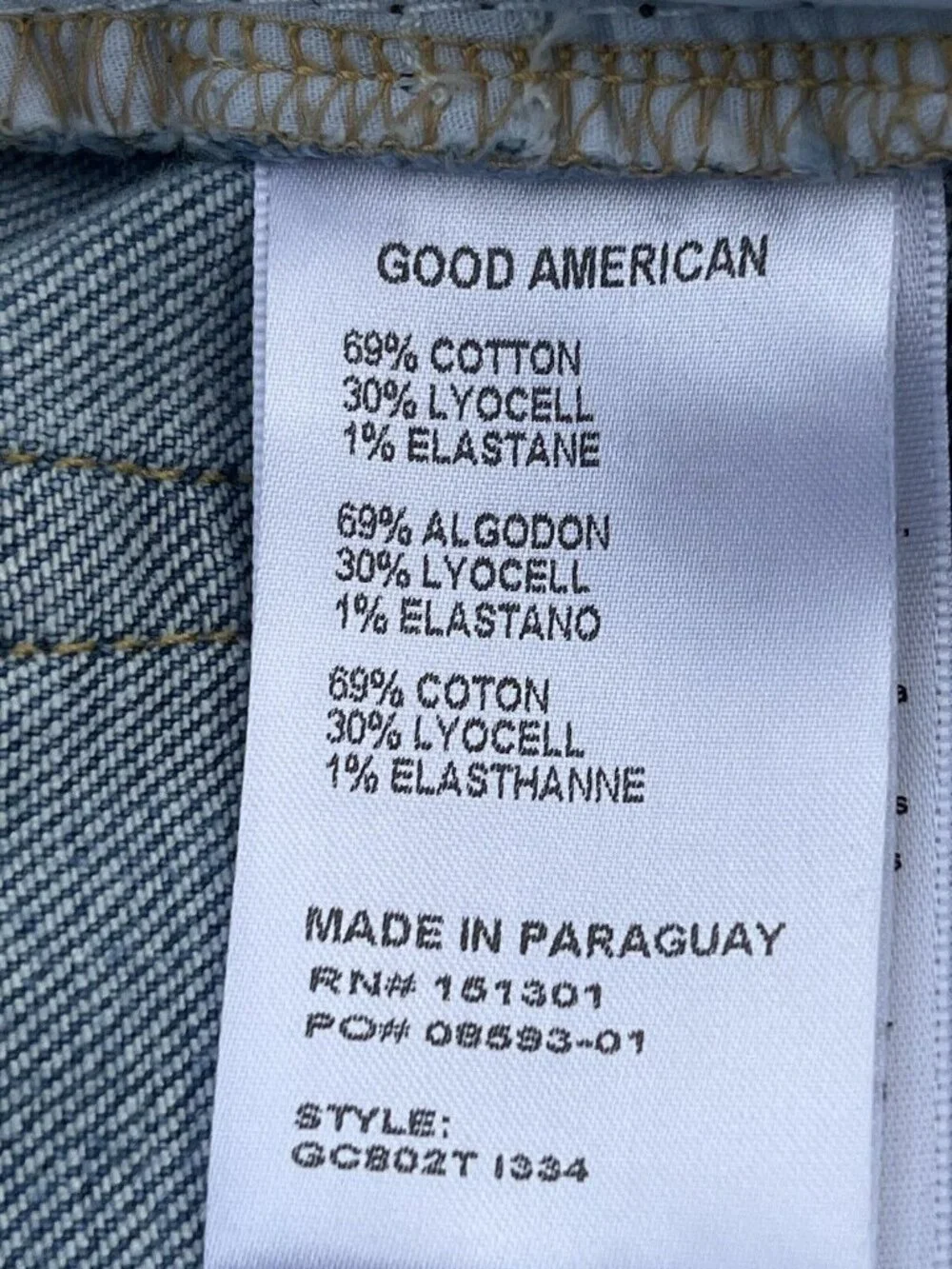 Good American Good Classic Jeans 25 28 29 Indigo 334 High Rise Straight